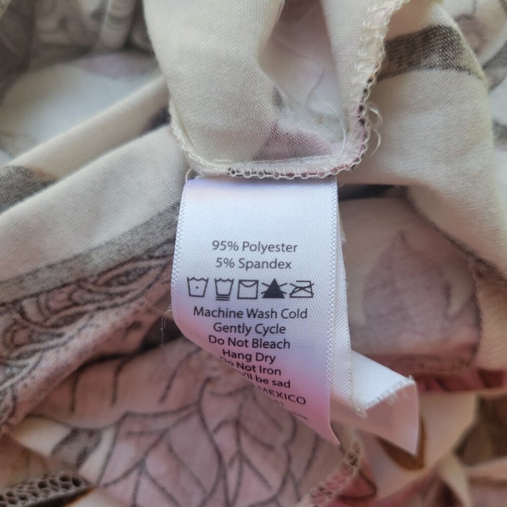 Lularoe Womens Top XL Camisole Purple Brown Floral Criss Cross FLO1E - Picture 8 of 9